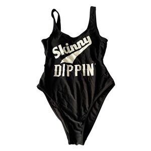Skinny Dippin Black One-Piece Swimsuit